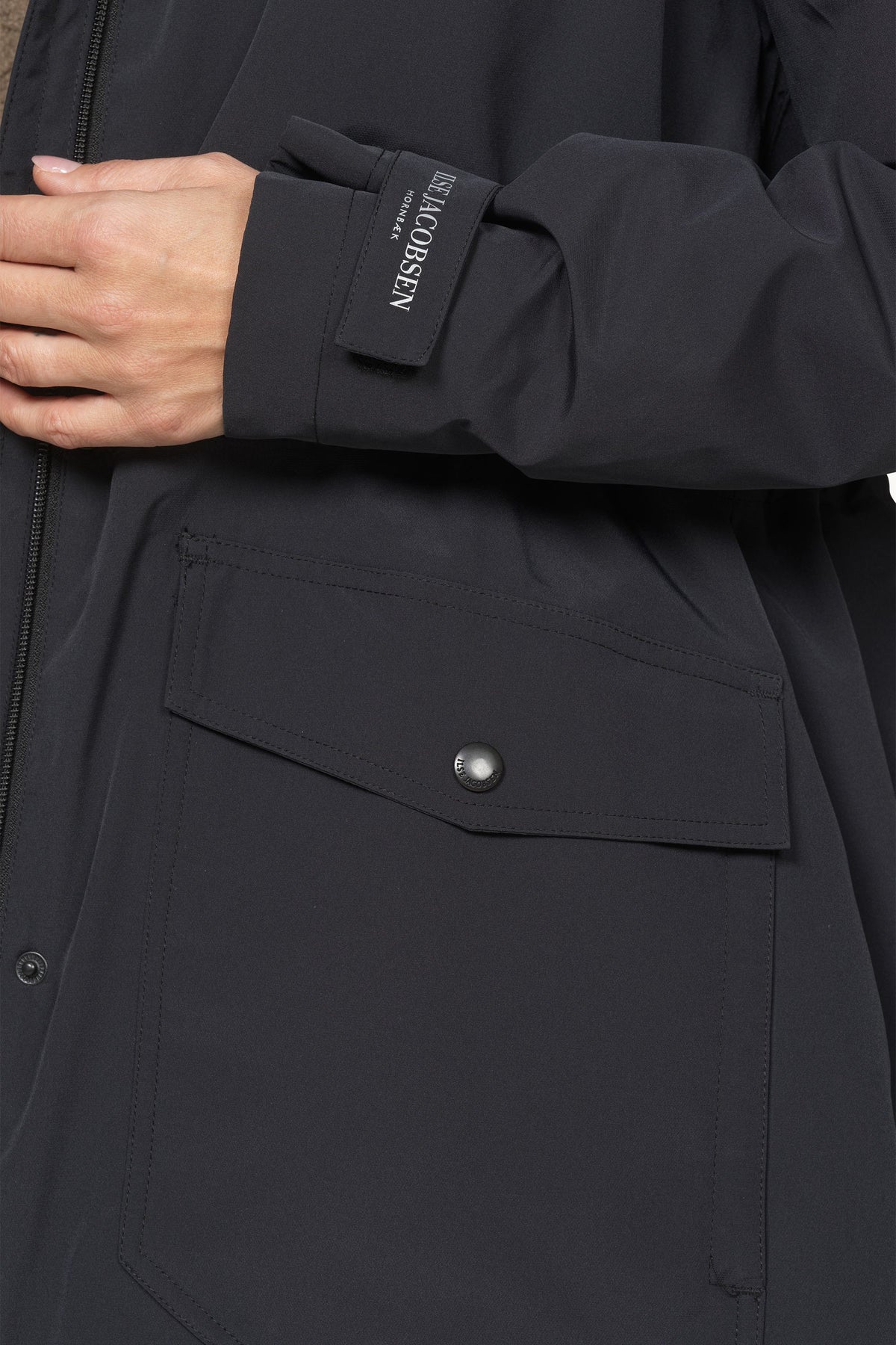 Padded Raincoat - Black