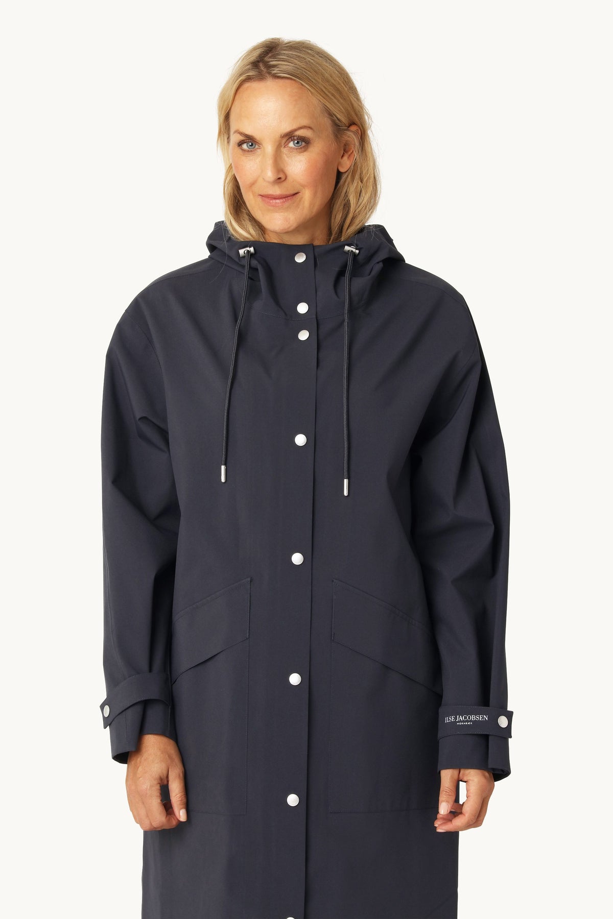 Long Rain Coat - Dark Indigo