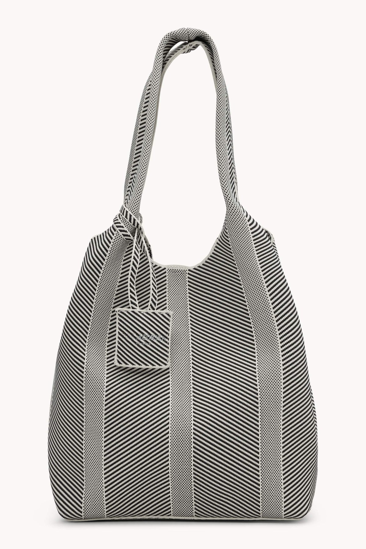 Knitted Bag - Milk Creme Black