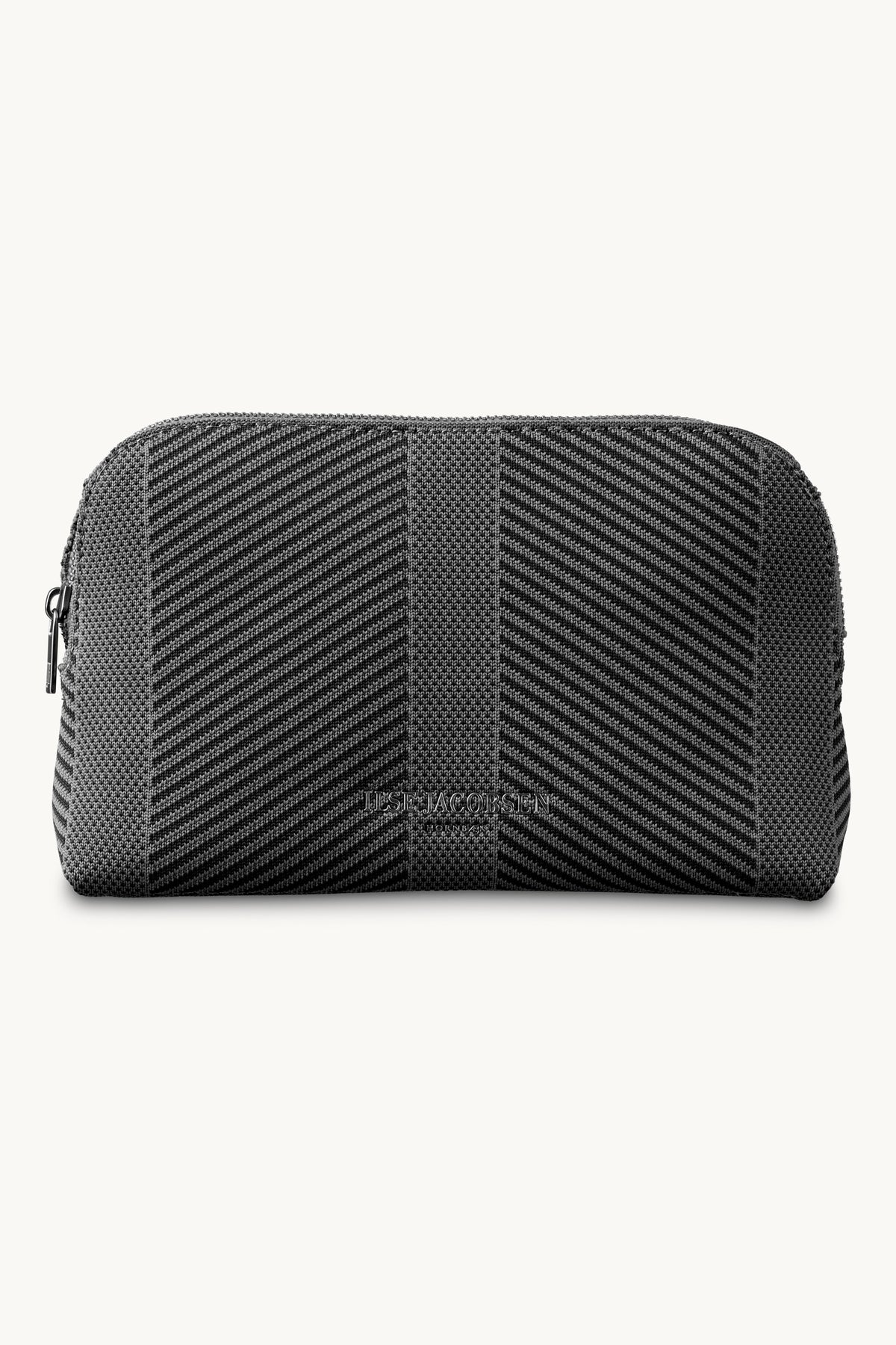 Knitted Makeup Bag - Black Gun metal