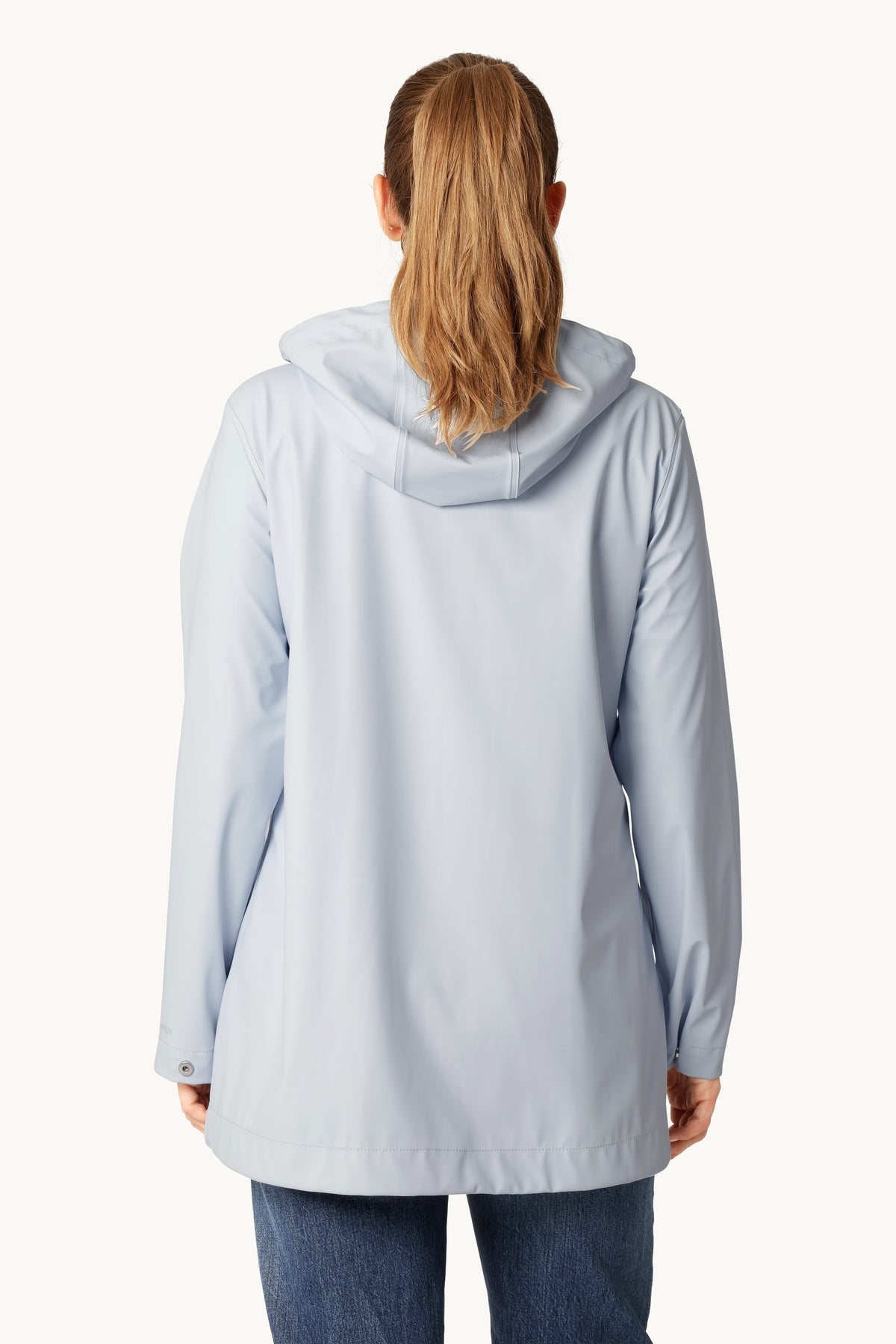 Short Raincoat with Hood - Heather