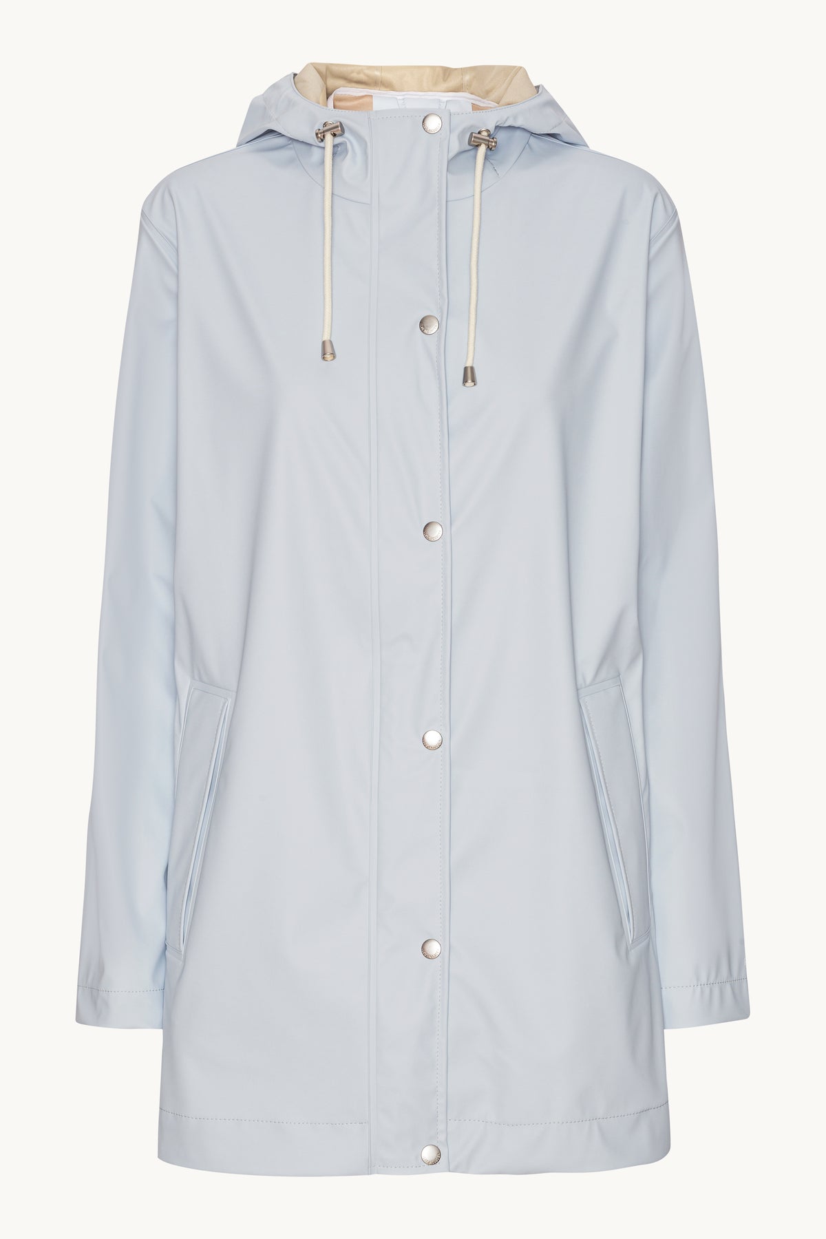 Short Raincoat with Hood - Heather