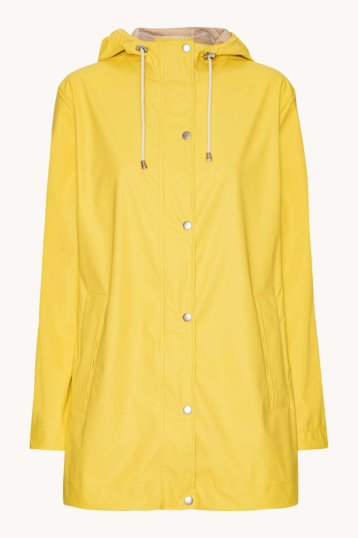 Short Raincoat with Hood - Lemon Drop