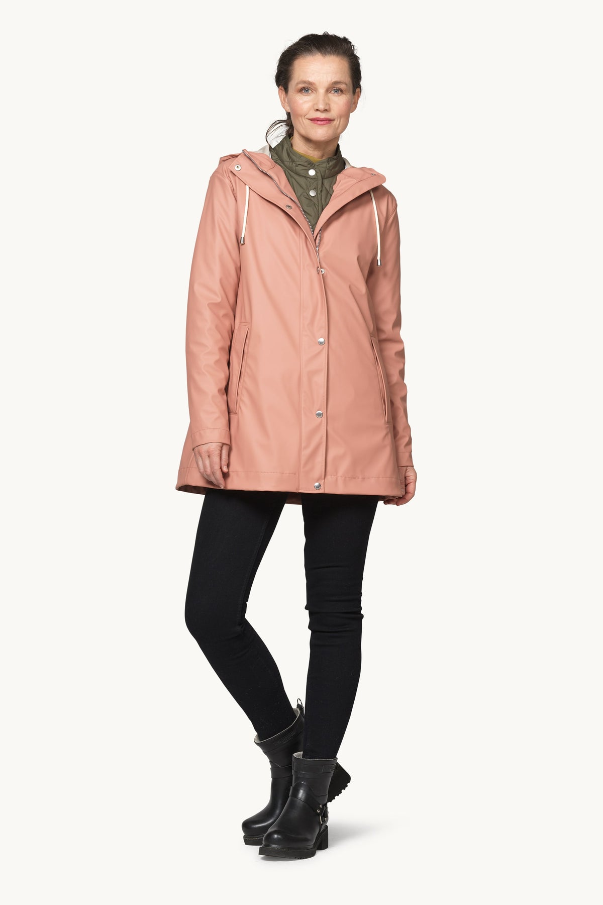 Short Rain Jacket - Ash Rose