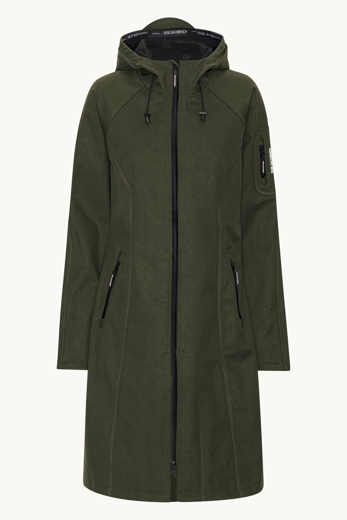 Long Softshell Raincoat - Army