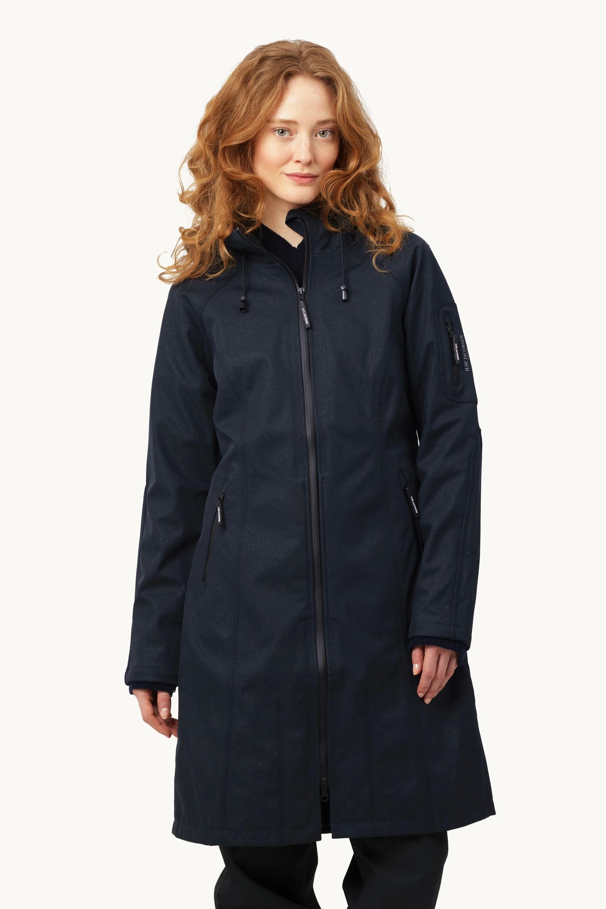 Long Softshell Raincoat - Dark Indigo