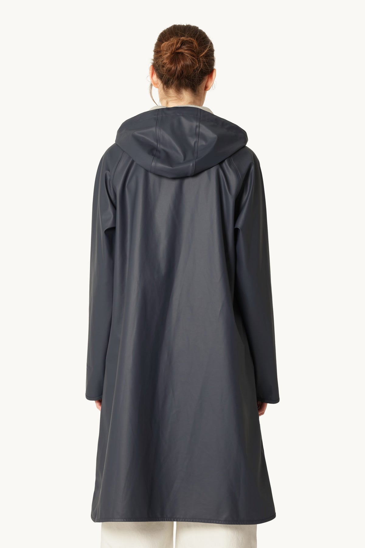 A-lined Raincoat with Detachable Hood - Ombre Blue