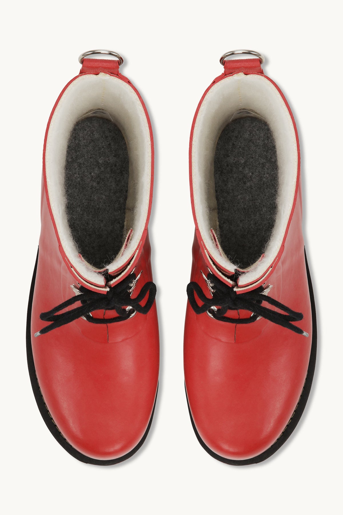 Short Rubber Boots - Deep Red