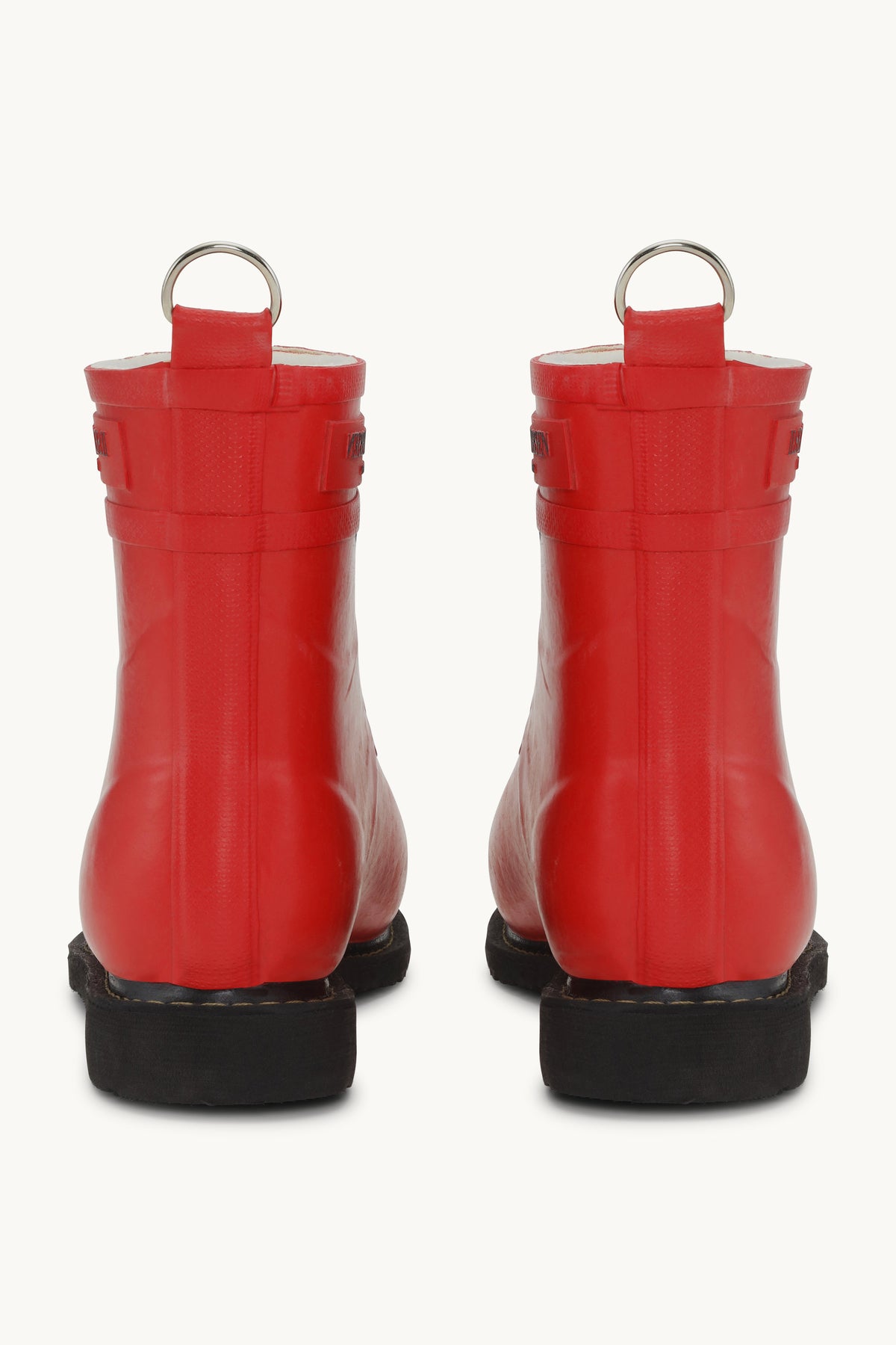 Short Rubber Boots - Deep Red