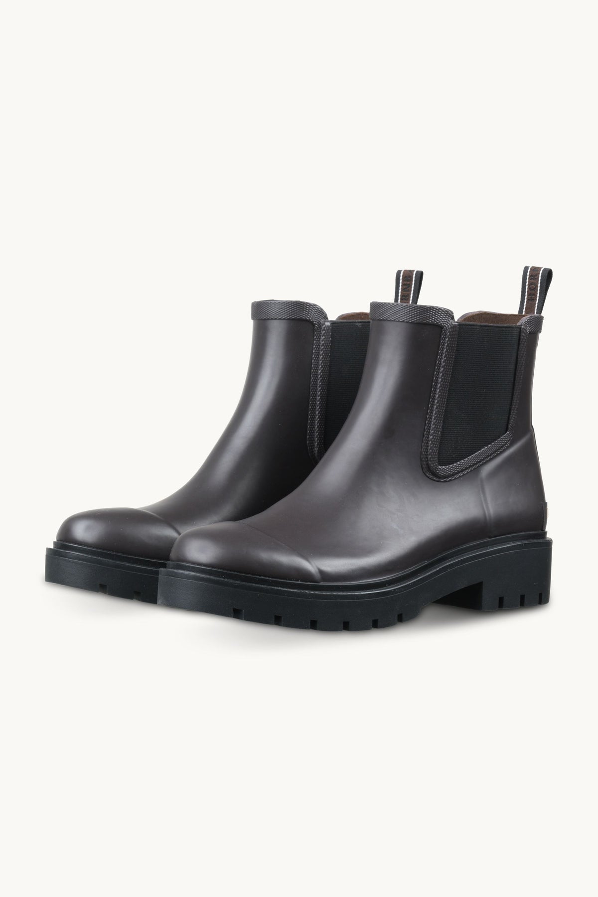 Chelsea Rain Boots - Brown Black