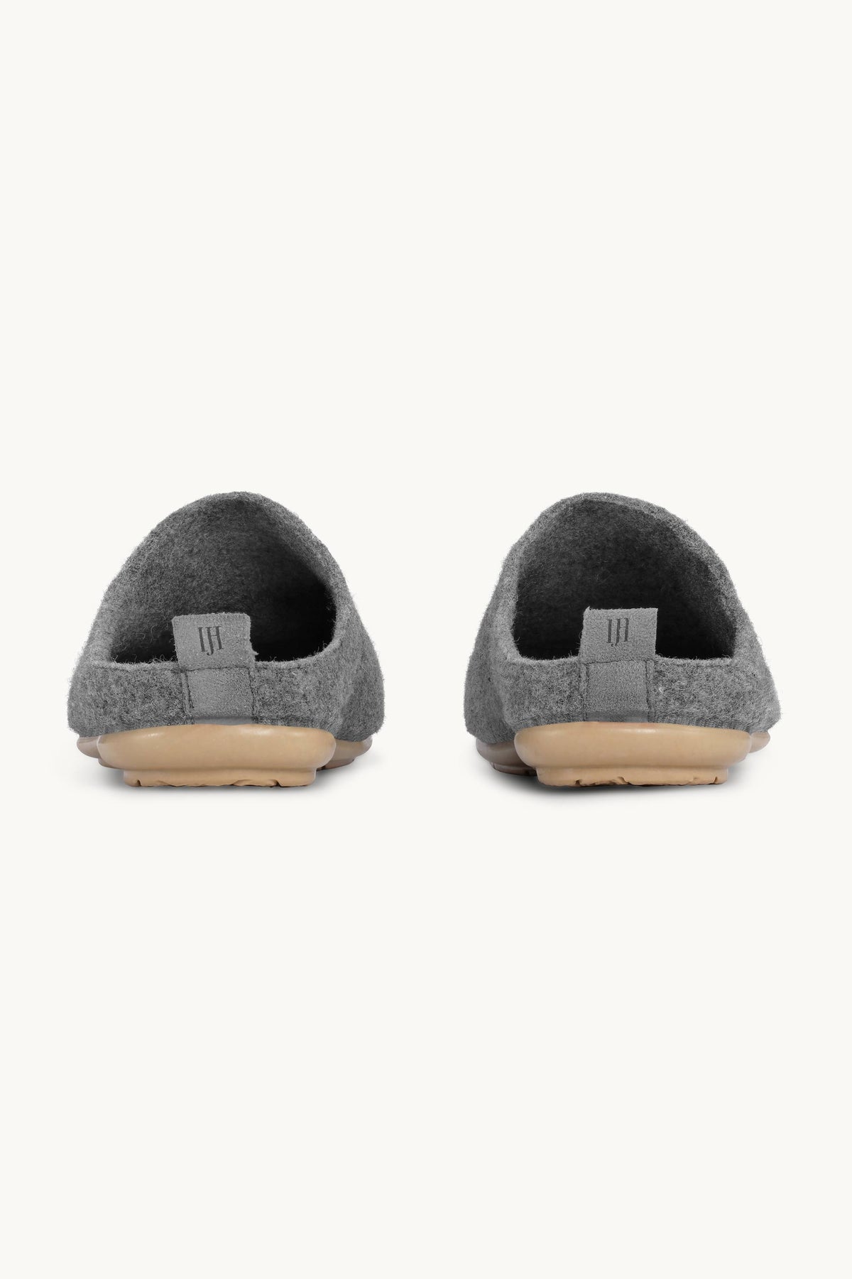 Woolen Slipper Mules - Grey Wheat