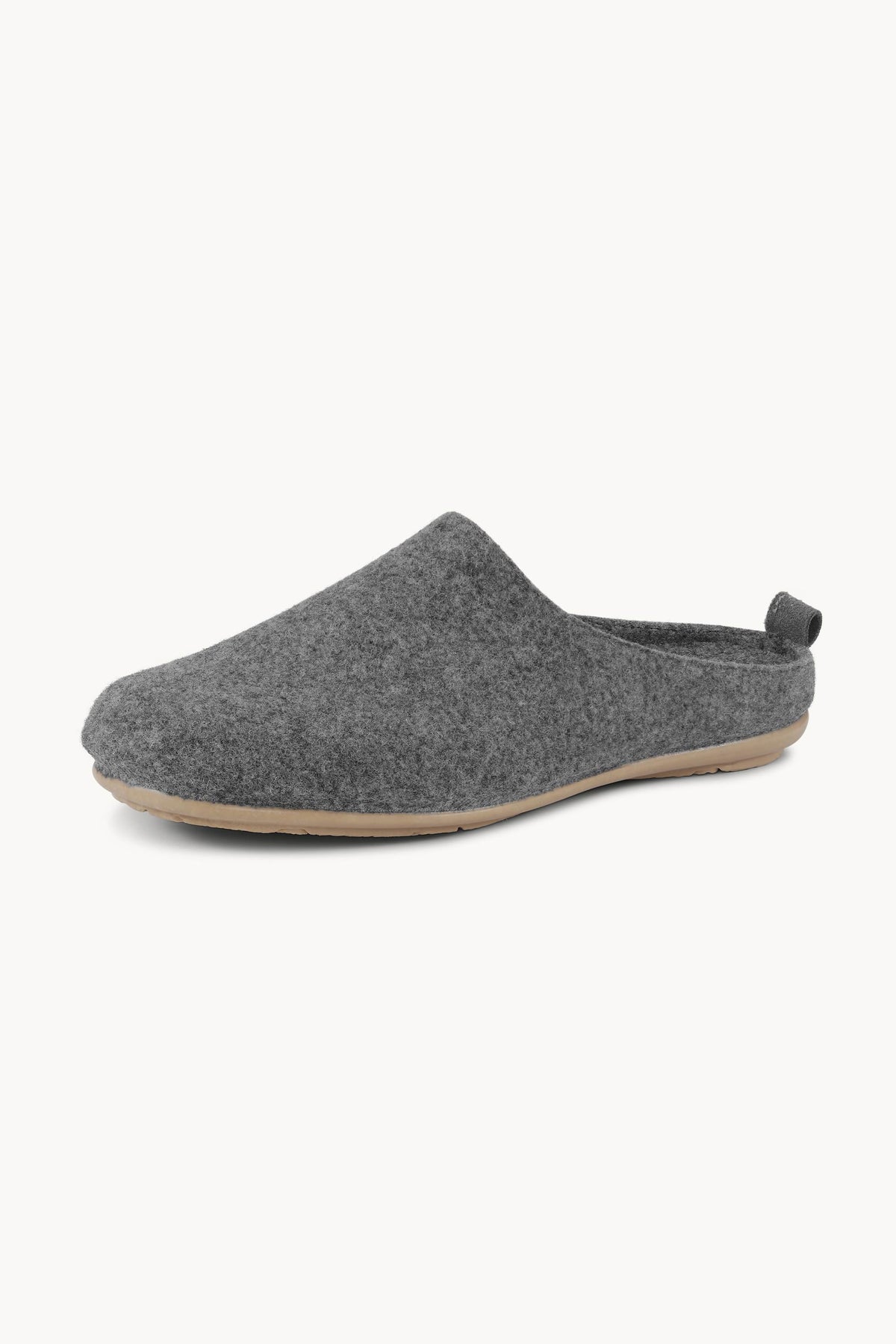 Woolen Slipper Mules - Grey Wheat