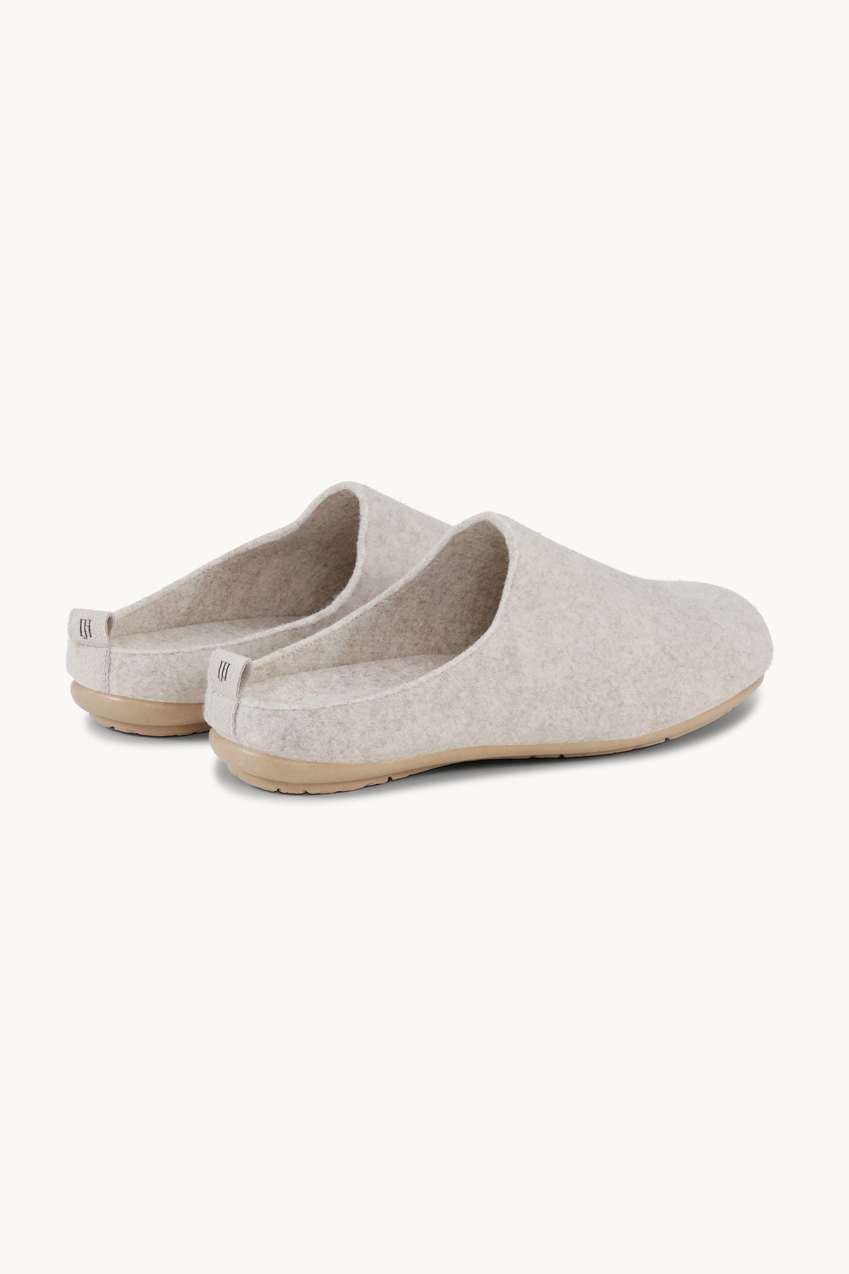 Woolen Slipper Mules - Milk Creme Wheat