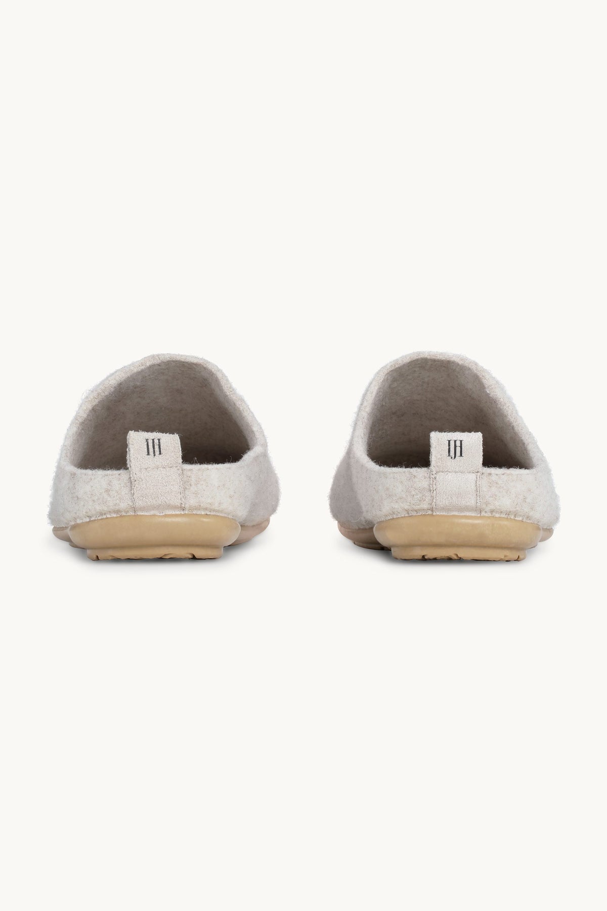 Woolen Slipper Mules - Milk Creme Wheat