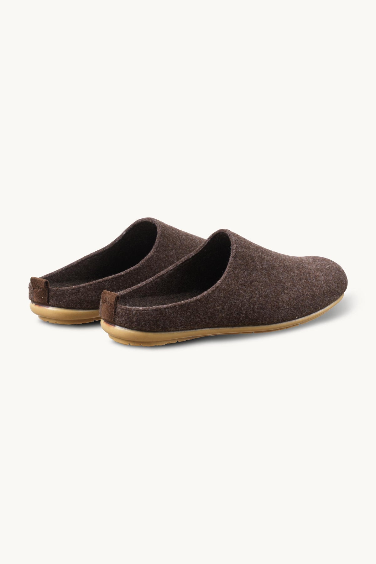 Woolen Slipper Mules - Brown Wheat