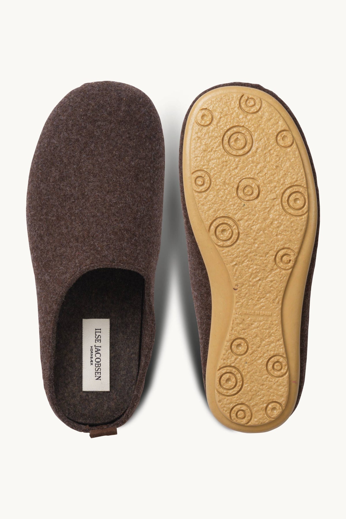 Woolen Slipper Mules - Brown Wheat