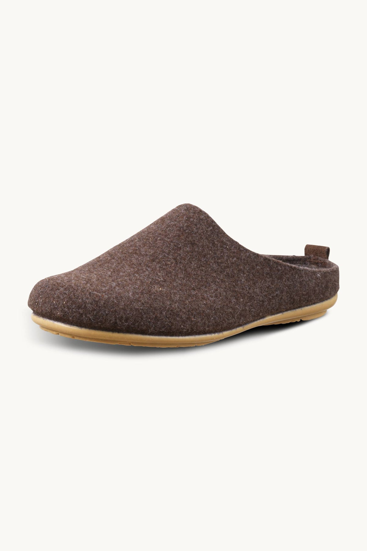 Woolen Slipper Mules - Brown Wheat