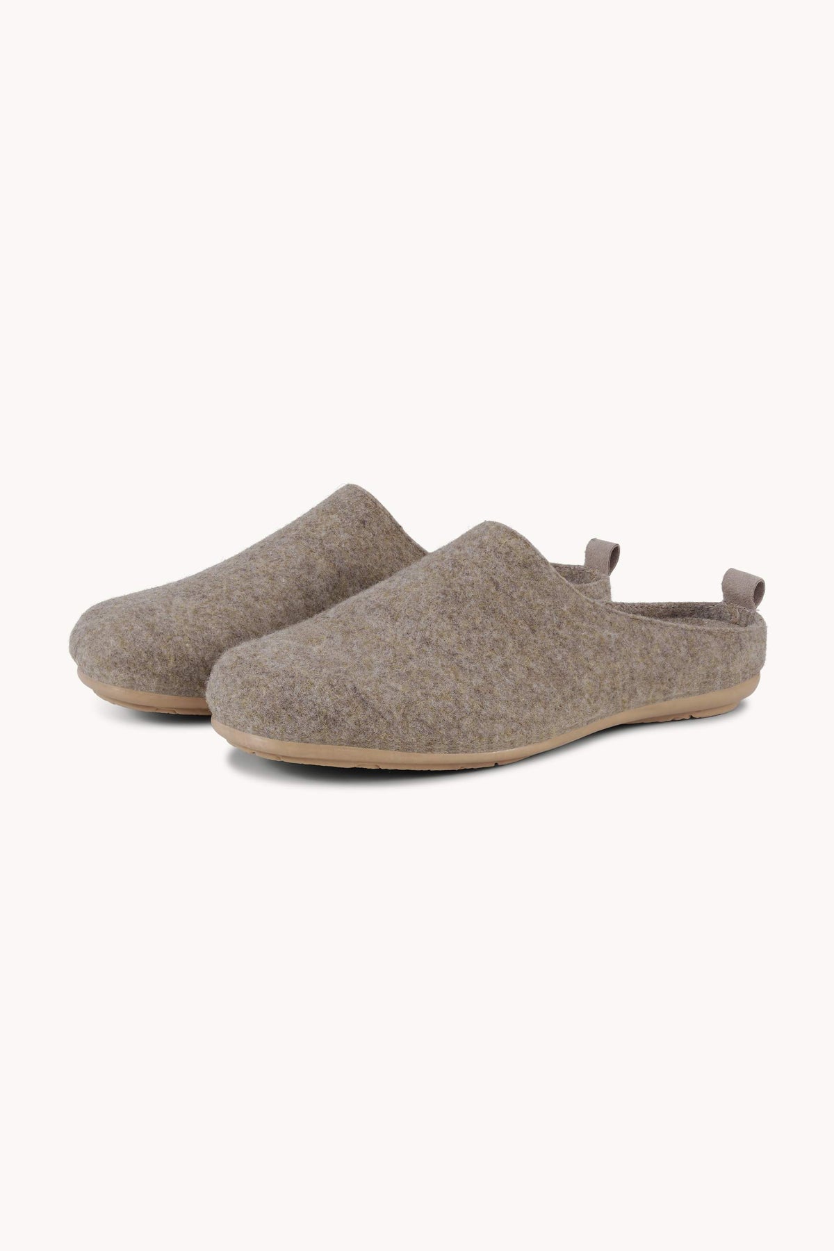 Woolen Slipper Mules - Wheat Wheat