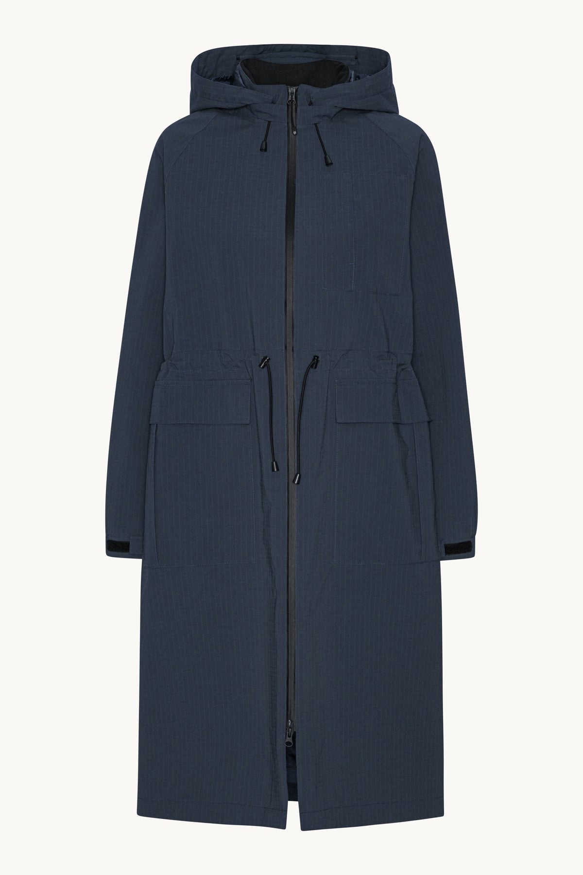Long Winter Coat - Dark Indigo