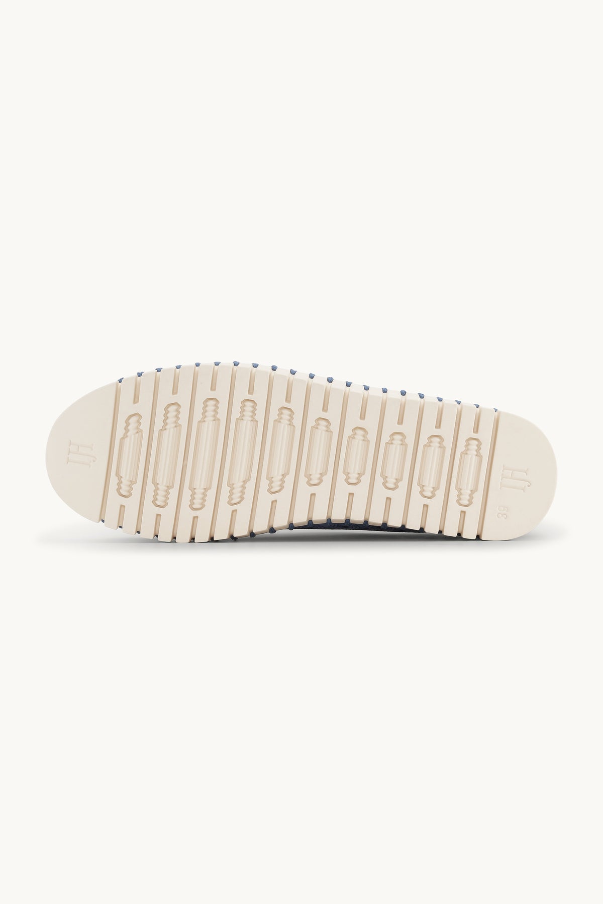 Laser-cut Slip-on Shoes on Flat Sole - Grey Blue