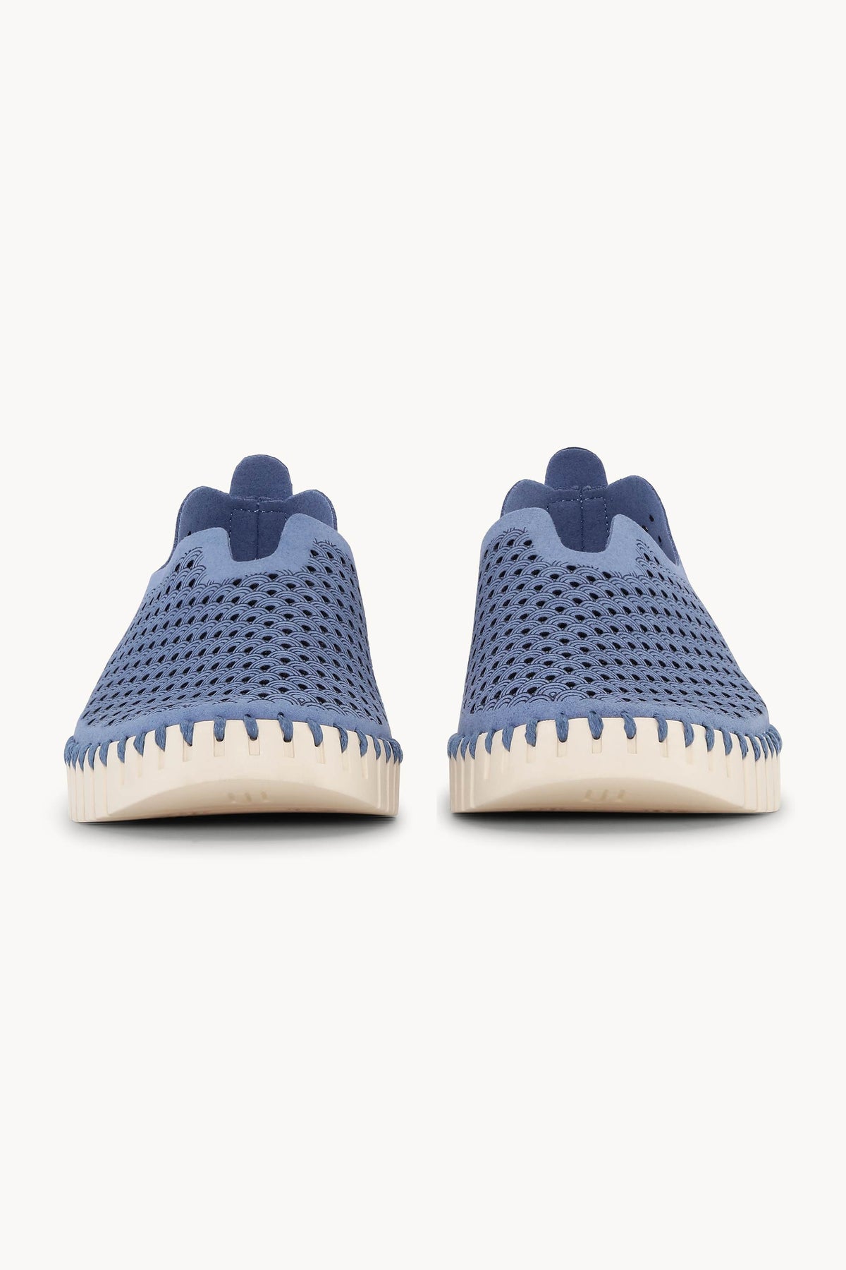 Laser-cut Slip-on Shoes on Flat Sole - Light Regatta