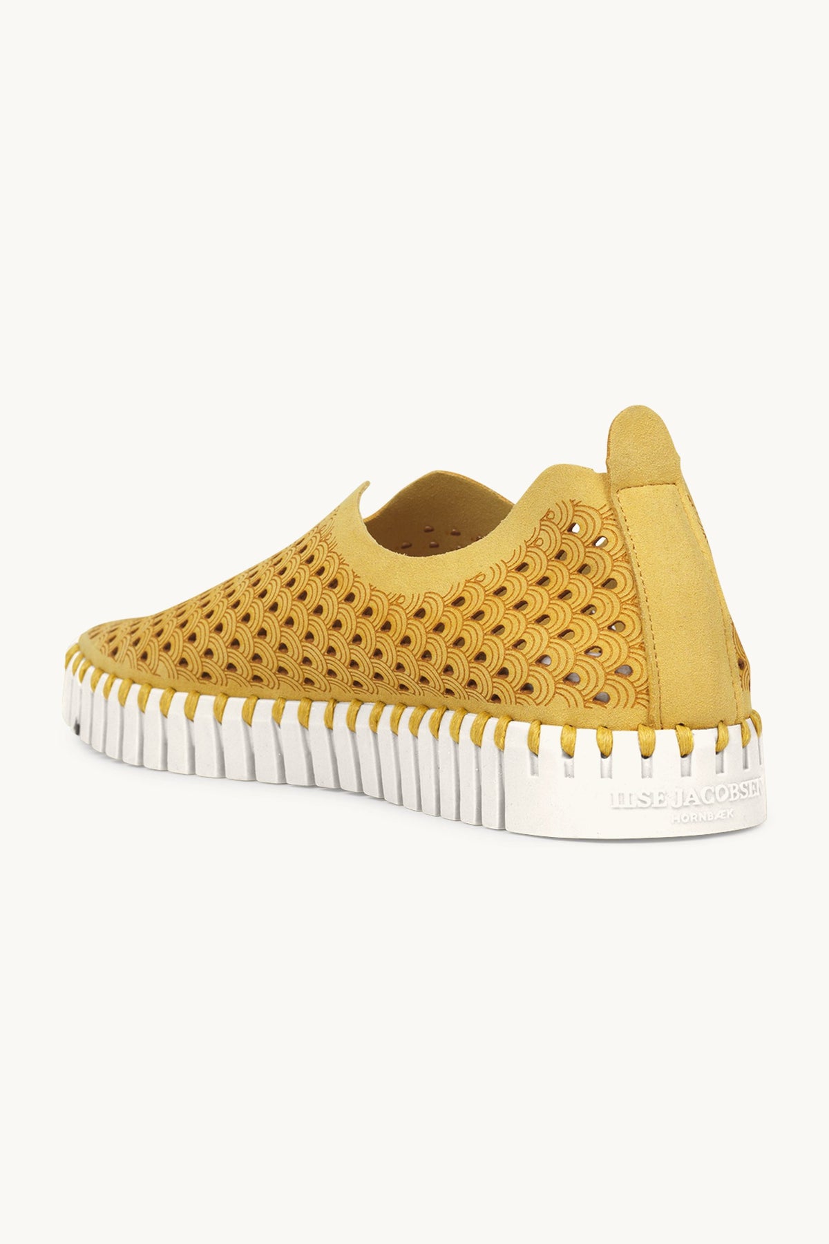 Laser-cut Slip-on Shoes on Flat Sole - Golden Rod