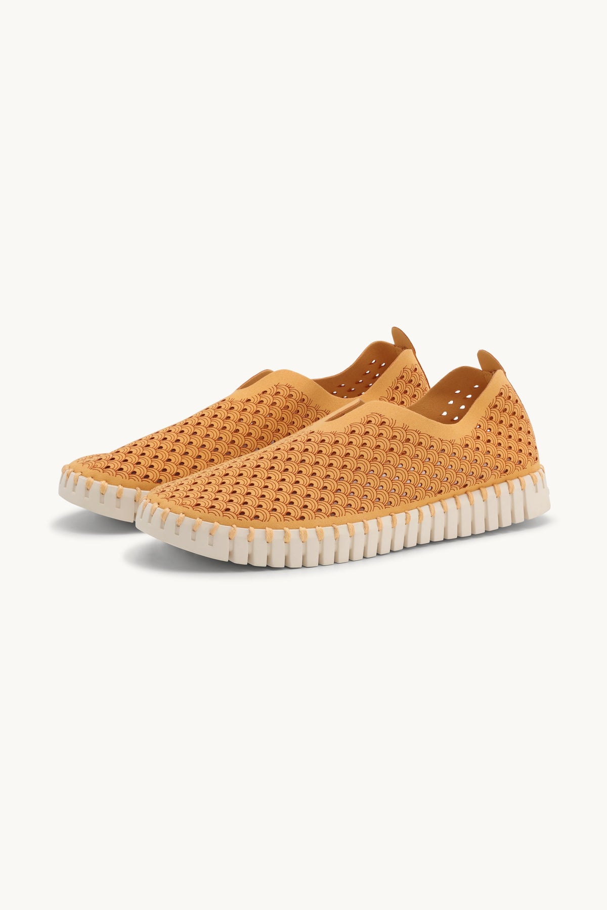 Laser-cut Slip-on Shoes on Flat Sole - Golden Nugget