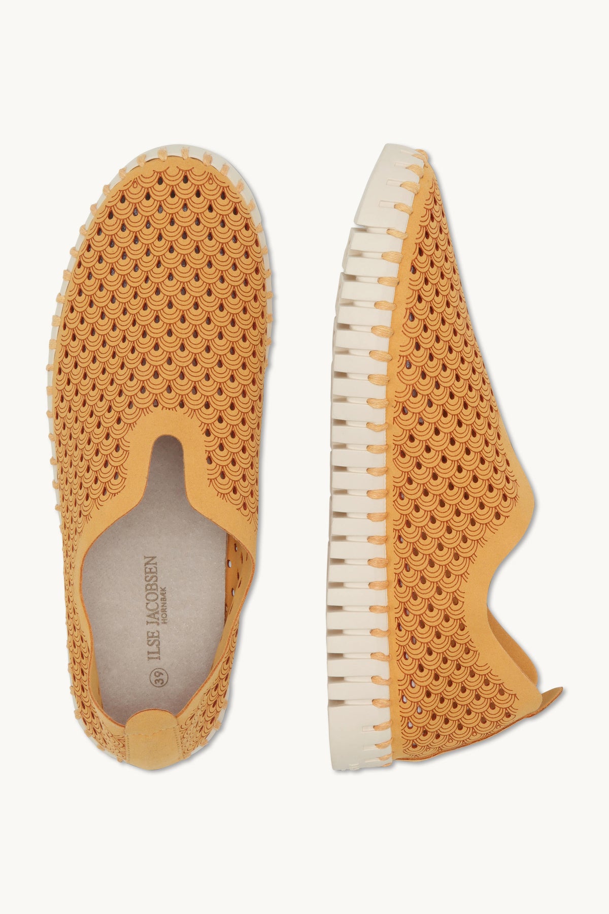 Laser-cut Slip-on Shoes on Flat Sole - Golden Nugget
