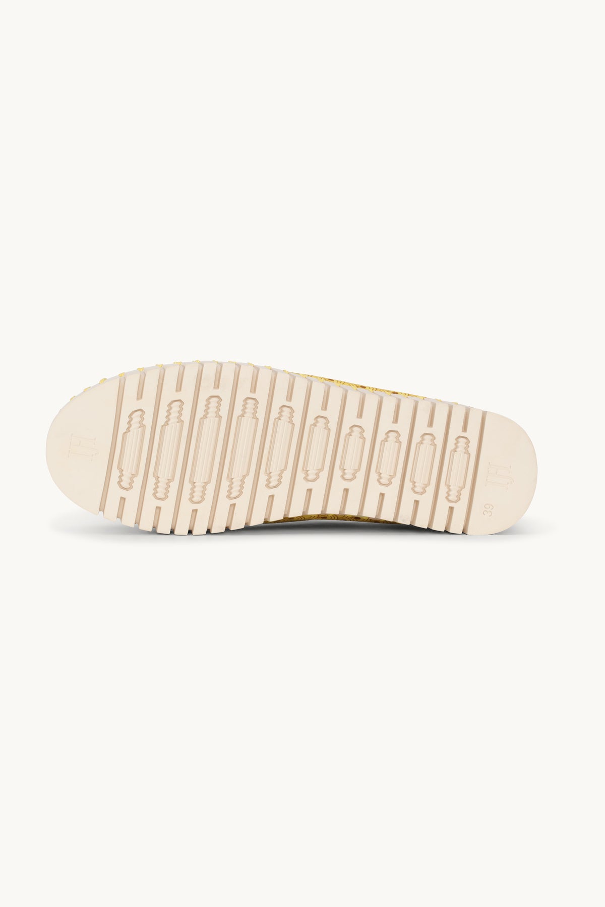 Laser-cut Slip-on Shoes on Platform Sole - Golden Rod