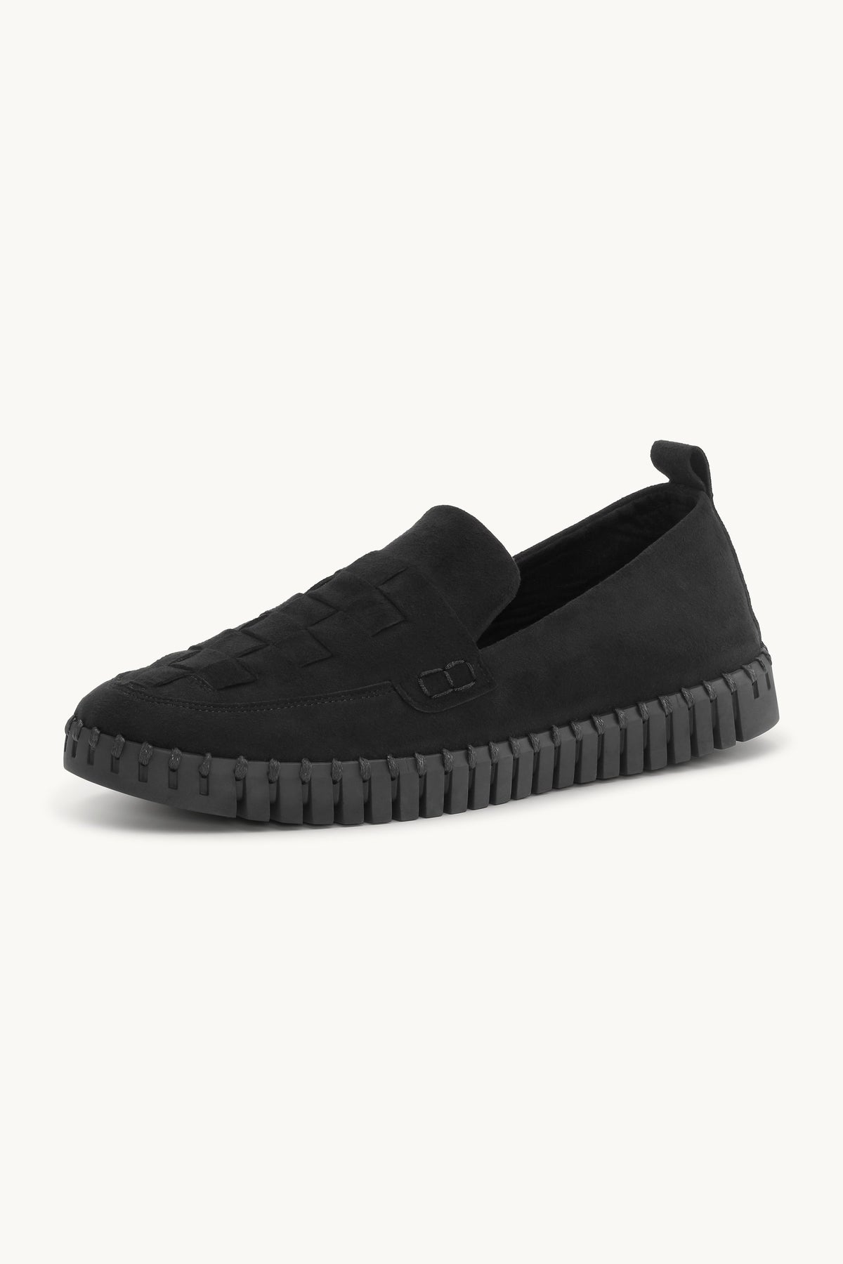 Tulip Braided Loafer - Black Black